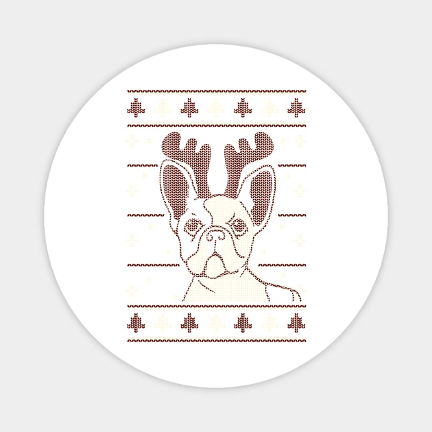 christmas dog ugly sweater Magnet by Babyborn